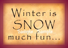 T49 - Winter is SNOW much fun... Signs